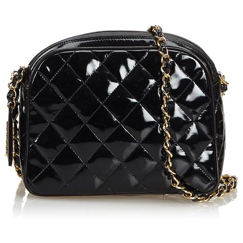 chanel black patent crossbody|Chanel handbags for men.